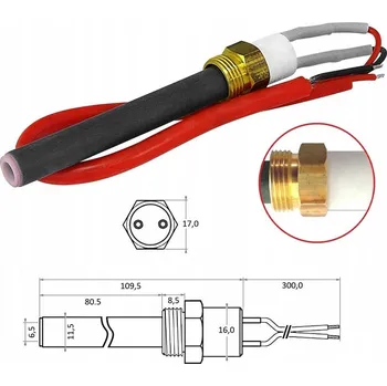 Zapalovač Zapalovač, keramické topné těleso pro biomasu/pelety, 280 W