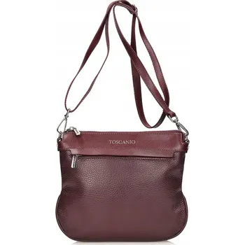 Toscanio kabelka přes rameno přírodní kůže lícová červená