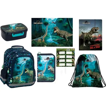 Školní batoh Zvýhodněná školní sada s batohem dinosauři 7 ks