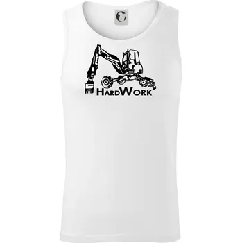 Hard Work kráčivý bagr - Tílko pánské Core - XL ( Bílá )