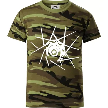 Chlapecké tričko Cyclo výplet - Dětské maskáčové triko - 146 cm/10 let ( Zelený maskáč )