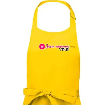 Kuchyňská zástěra Jsem královna vole! - Pánská zástěra na vaření - Univerzální velikost ( Žlutá )