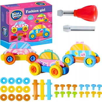 ostatní stavebnice Stavebnice Montessori Sada pro stavění aut Šroubovák a příslušenství