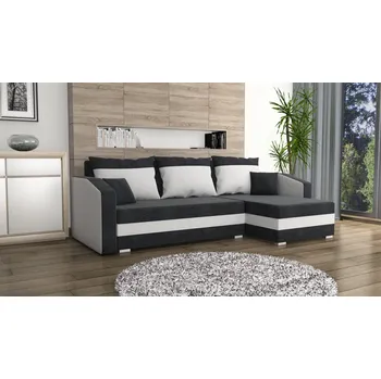 Sedací souprava FALCO Rohová sedací souprava Fabian černá/bílá univerzální