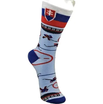 Dospělé ponožky Hokej - 39-42 / světle modrá