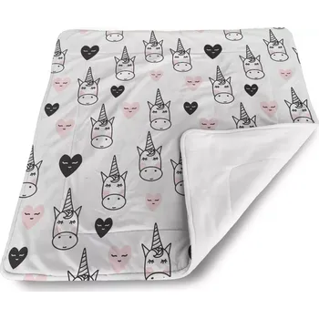 deka Sablio Deka pro miminko Hlava jednorožce - 80x100 cm