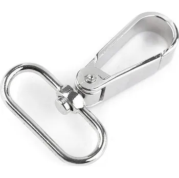 Pro Háčkování Karabina s oválným průvlekem 32 mm, nikl