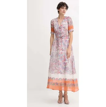 Dámské šaty Šaty s příměsí hedvábí Hale BOB 55AL612M růžová 03A, vel. XS