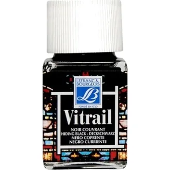Speciální výtvarná barva Lefranc & Bourgeois Vitrail Barva na sklo 267 Covering Black 50 ml 1 ks