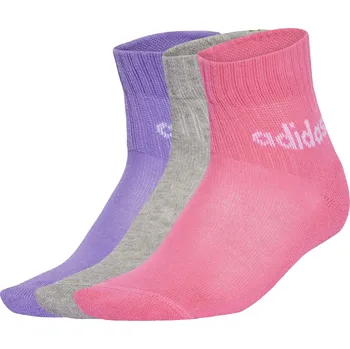 Pánská móda ADIDAS Ponožky Linear Ankle Kids - 3 páry 35/36 FIALOVÁ|RŮŽOVÁ