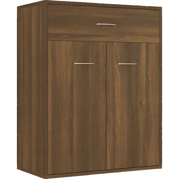 Komoda Komoda Minimalistická Hnědý Dub se 2 Dvířky a Zásuvkou 60x30x75 cm