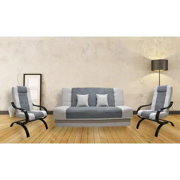 Sedací souprava FALCO Sedací souprava Juno 3F+1+1 šedá/wenge