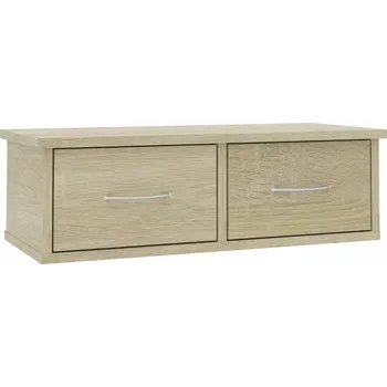 police Nástěnná police se 2 zásuvkami dub sonoma 60x26x18,5 cm