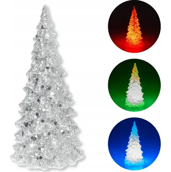 Vánoční dekorace Vánoční dekorace Figurka Stromeček LED svítící Stříbrný