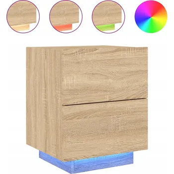 Noční stolek Noční stolek se 2 zásuvkami , dub sonoma, 45x40x55 cm