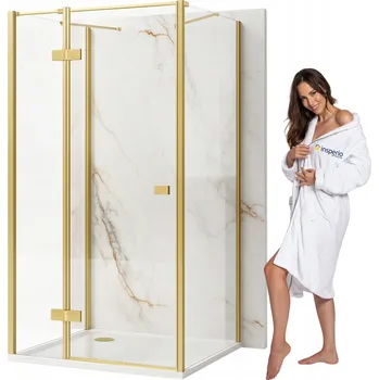 REA ROHOVÝ SPRCHOVÝ KOUT ATLAS BRUSH GOLD 80X90 LEVÝ