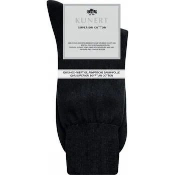 Pánské ponožky Prémiové Ponožky KUNERT SUPERIOR COTTON 100% bavlna černé 43-44