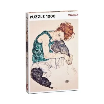 Puzzle Schiele: Sedící dívka 1000 dílků