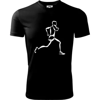 Pánské tričko Běžec - Pánské triko Fantasy sportovní (dresovina) - S ( Černá )