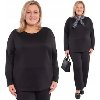 Dámská halenka Černá hladká halenka velikost 58