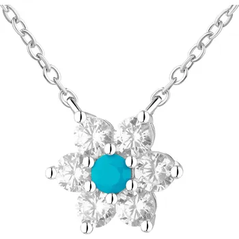 Náhrdelník Stříbrný náhrdelník se zirkony - květ - AP542-9595