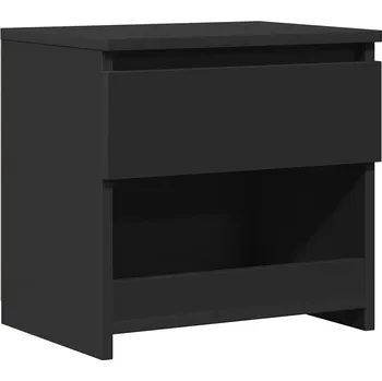 Noční stolek Noční stolek se zásuvkou, černý, 40 x 30 x 39 cm, dřevotříska