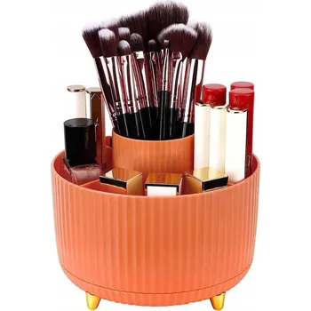 Organizér na kosmetiku Organizér na kosmetiku a make-up otočný o 360° - oranžový
