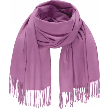 Šála Fashionweek Velký hladký kašmírový šátek,šál s třásněmi ZIZI13 Barva: Lila, Velikost: Universal