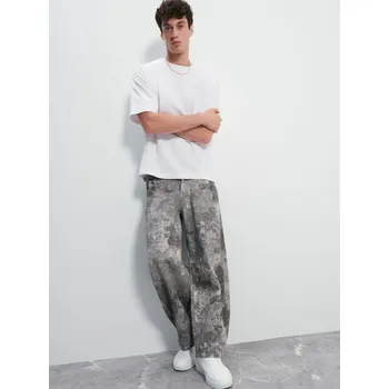 Pánské kalhoty Kalhoty barrel fit - S - House - tmavošedý - 082IR-90X