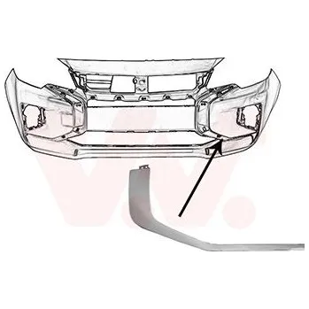 Lišta karosérie Ozdobná / ochranná lišta, nárazník VAN WEZEL 3266583