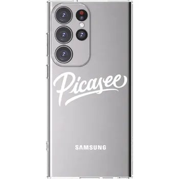 Pouzdro na mobilní telefon Picasee silikonový průhledný obal pro Samsung Galaxy S23 Ultra 5G - Picasee - old logo - white
