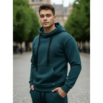 Pánská mikina Pánská klasická mikina VSB CLASSIC petrolej, VELIKOST 3XL