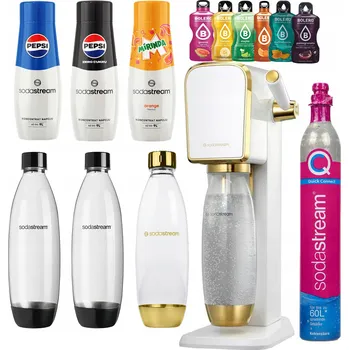 Výrobník sody Sodastream Art SE perlivá Výrobník Sody s 3 lahvemi a sirupy