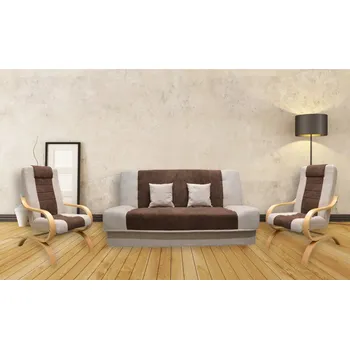 Sedací souprava FALCO Sedací souprava Juno 3F+1+1 hnědá/buk