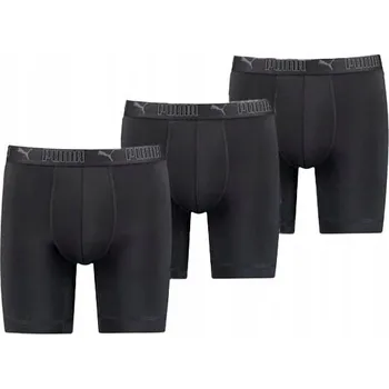 Slipy Pánské slipy Puma 3-Pack vel. S černé s dlouhými nohavicemi, pohodlné