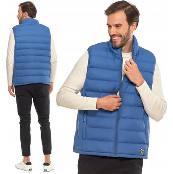 Pánská bunda BUNDA BEZ RUKÁVŮ Pánská Vesta Klasická Prošívaná Podzimní Teplá MORAJ L