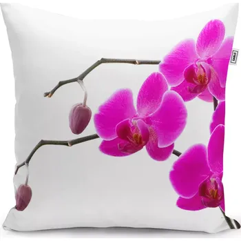 Polštář Sablio Polštář Fialové orchideje - 40x40 cm