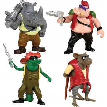 Figurka ŽELVY NINJA SADA FIGUREK BEBOP ROCKSTEADY LEATHERHEAD SPLINTER