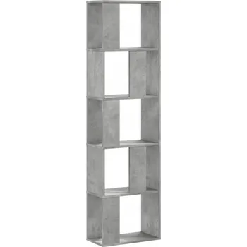 Knihovna Knihovna s přihrádkami, materiál na bázi dřeva, šedá Betonu, 45x23