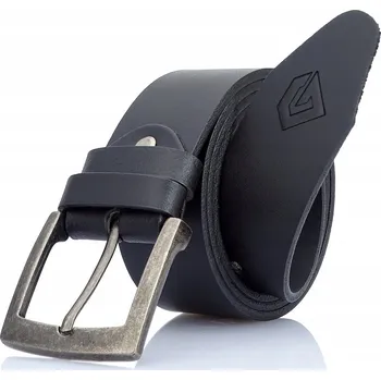 Opasek Pásek Pánský kožený opasek z pravé kůže, klasický, černý, 150 cm