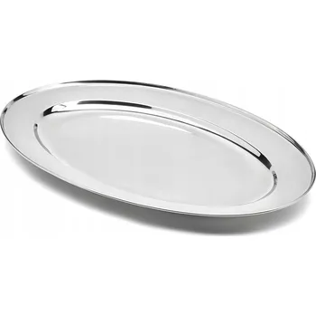 Oválný podnos Tadar stříbrný 40 x 26,8 cm