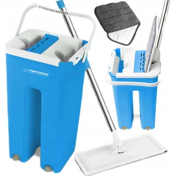 mop Plochý MOP SE ŽDÍMAČEM PERFECT CLEAN 3v1 Mikrovlákno Kbelík SADA
