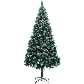 Vánoční stromek Umělý vánoční stromek se šiškami a bílým sněhem 240 cm IM_321018