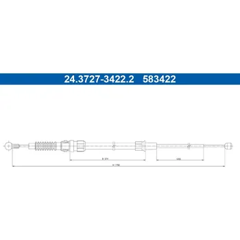 Autodíl Tažné lanko, parkovací brzda ATE 24.3727-3422.2