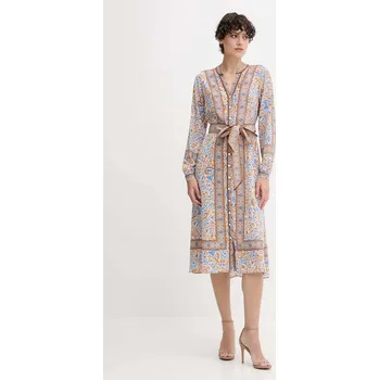 Dámské šaty Hedvábné šaty Hale BOB 56CT620A modrá 55X, vel. S