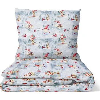 Povlečení DARRÉ Bavlněné povlečení Vánoční radovánky Velikost: 140 x 220 + 70 x 90
