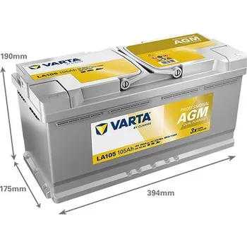 Autobaterie Varta Professional AGM LA105 840105095K312 12V 105Ah 950A