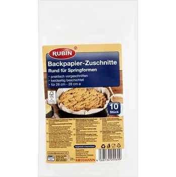 RUBIN Kulatý pečicí papír 10 ks