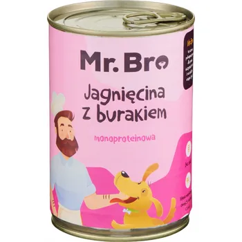 Krmivo pro psa Mr. Bro Jehněčí s řepou Monoproteinové krmivo, vlhké, pro psy 400g