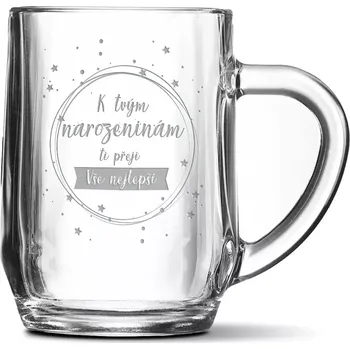 Sklenice Sablio Půllitr K tvým narozeninám ti přeji vše nejlepší: 0,5